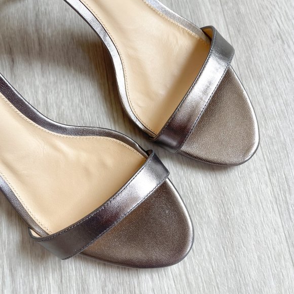 Alexandre Birman Graphite Metal Leather Sandals Size 40.5 US 9 9.5 NEW - Picture 6 of 15